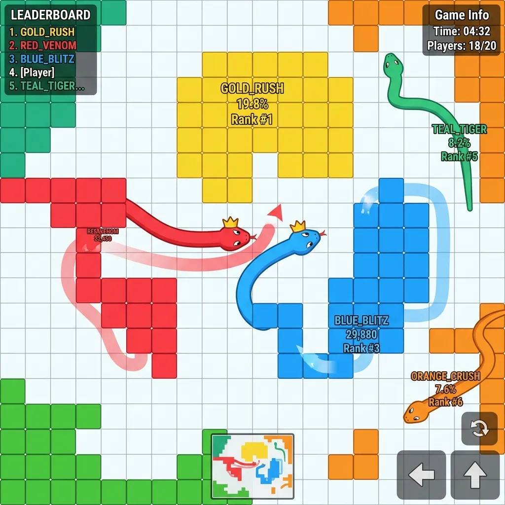 Paper.io 2-Player Multiplayer Gameplay