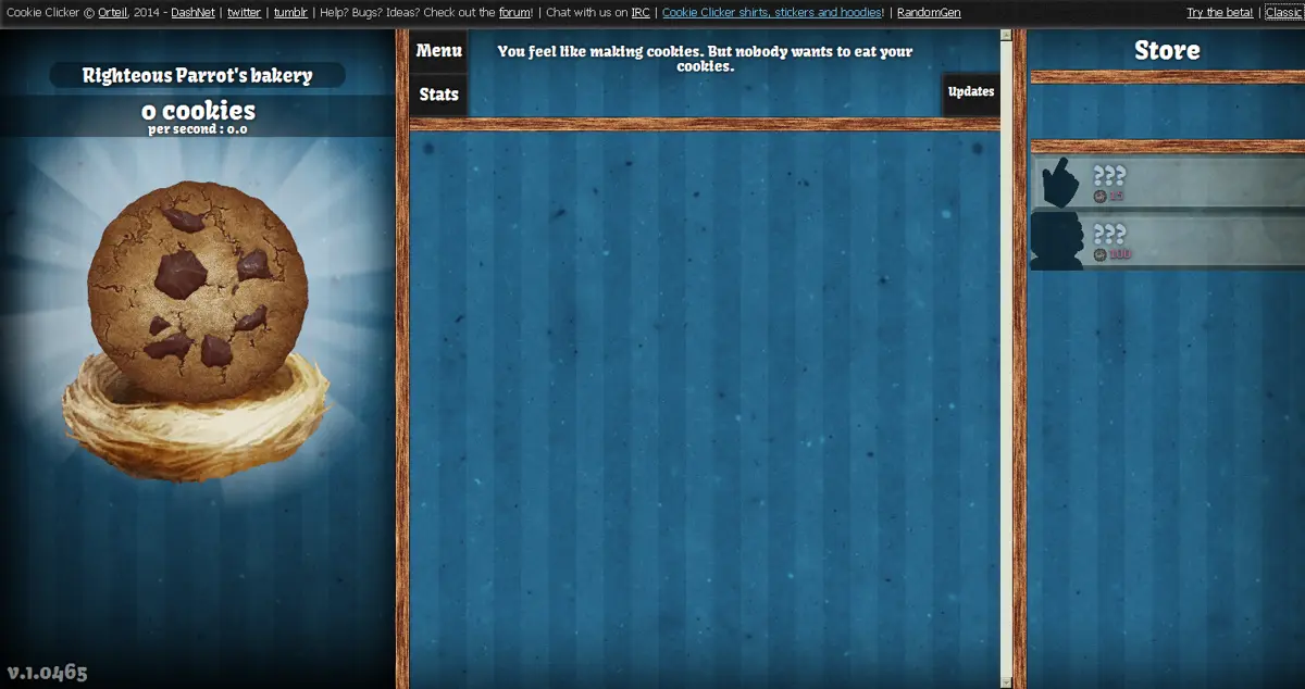 Cookie Clicker gameplay screenshot – grote koek klikken en koekjes tellen op funspeel.nl