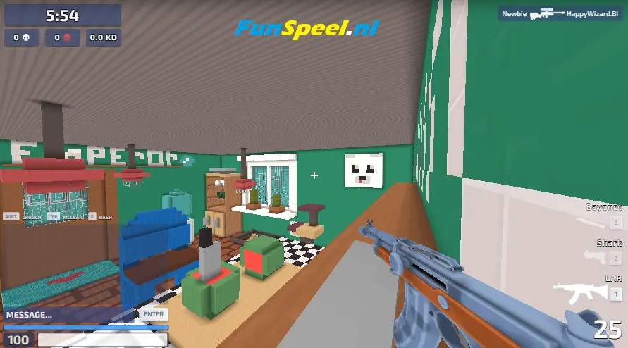Kirka IO gameplay screenshot – first person shooter browser spel